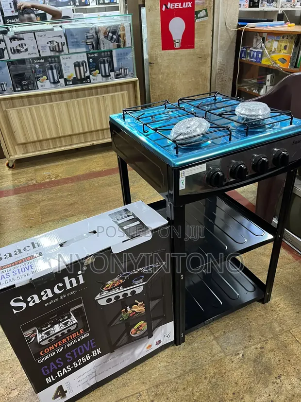 Saachi Convertible 4-Burner Gas Stove with Stand - 1