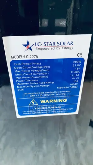 200W Monocrystalline Solar Panel - High Efficiency PV Module