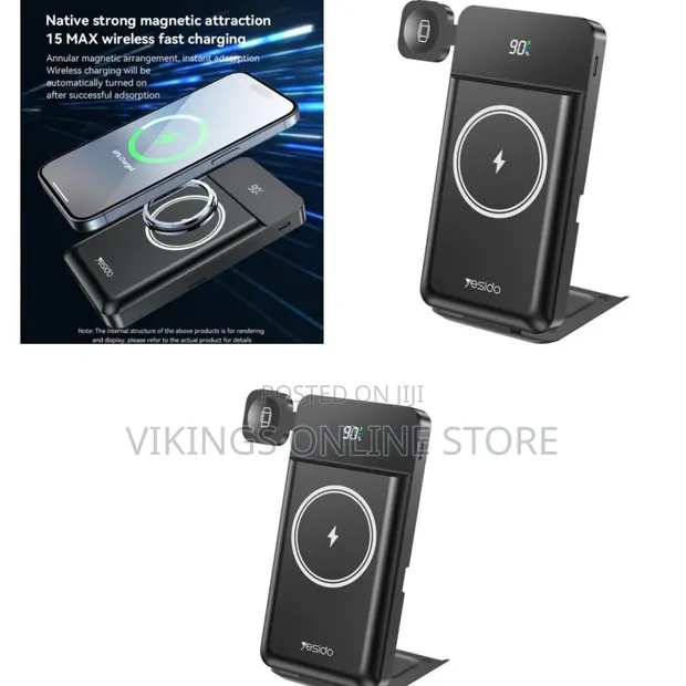 Yesido 3-in-1 YP69 10000mAh Magnetic Power Bank with USB Type-C - 1