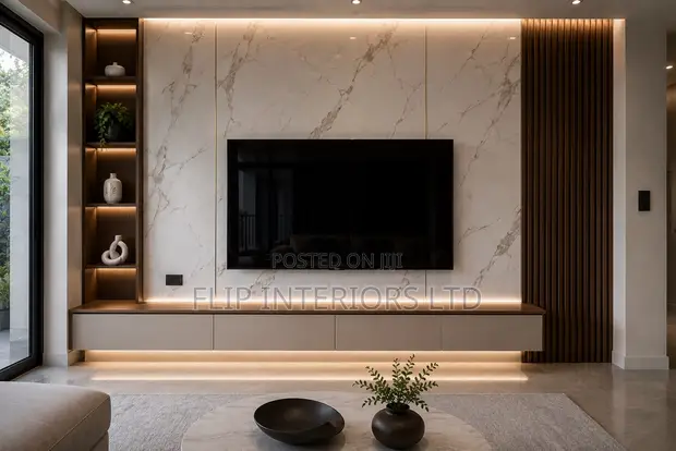 Luxury Marble-Look Panel Installation by Flip Interiors - 1