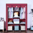 3 Column Metal Frame Closet with Fabric Cover - 3