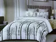 4-Piece Modern Tree Print Duvet Set - 1
