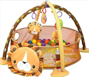 3-in-1 Baby Play Mat & Ball Pit - Lion Design