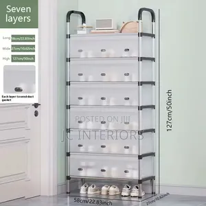 7-Layer Vertical Shoe Rack Organizer