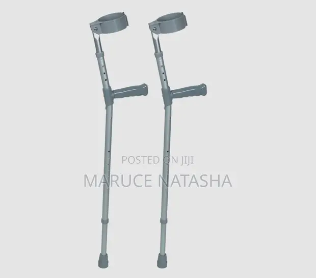 Brand New Stainless Steel Adjustable Elbow Crutches - 1