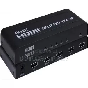 1x4 Way HDMI Splitter - Black