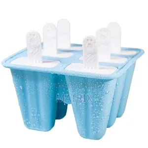Silicone Popsicle Mold - 6 Reusable Ice Cream Maker