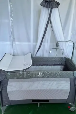 3-in-1 Baby Playpen with Mosquito Net & Changing Station