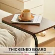 C-Shaped End Table with Wheels - 3