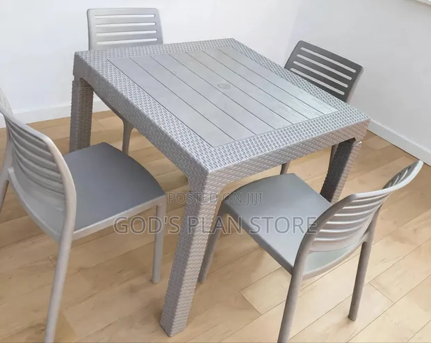 Monarch Plastic Dining Table and 4 Chairs - 1