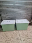 120 Litre Plastic Storage Box - Green - 1