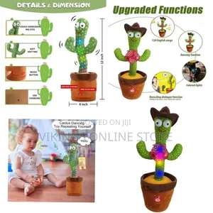 Singing Cactus Toy with Cowboy Hat