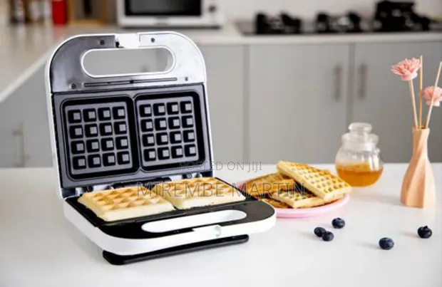 Geepas GWM676 Electric Waffle Maker (700W, 2-Slice) - 1