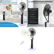 Oscillating Pedestal Spray Fan - Cooling Misting Floor Fan - 1
