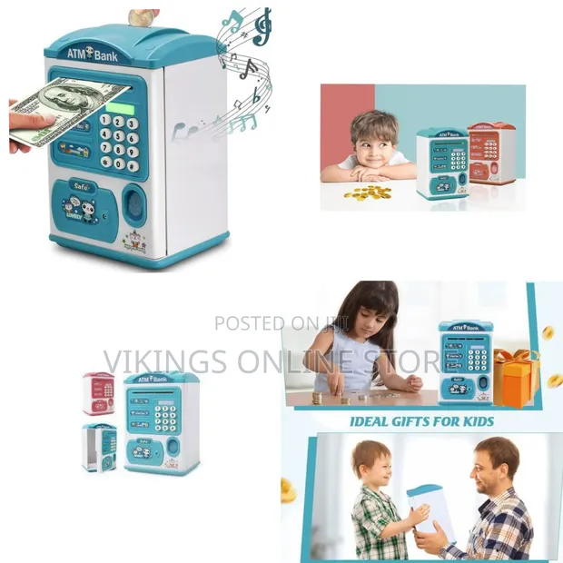 Mini ATM Piggy Bank with Electronic Voice & Fingerprint - 1