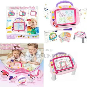 Magnetic Drawing Board with Light and Music for Toddlers