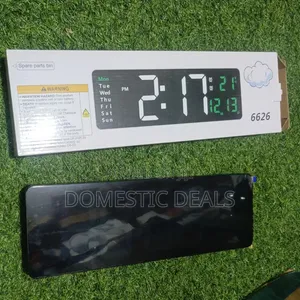 Digital Wall Clock with Remote Control (Green)