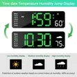 Digital Wall Clock with Remote Control (Green) - 2