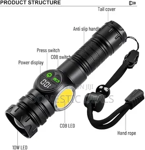Ultra-Bright Waterproof LED Flashlight with Zoom