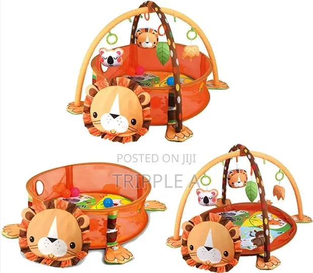 3 in 1 Cartoon Baby Infant Activity Gym Play Mat - 1