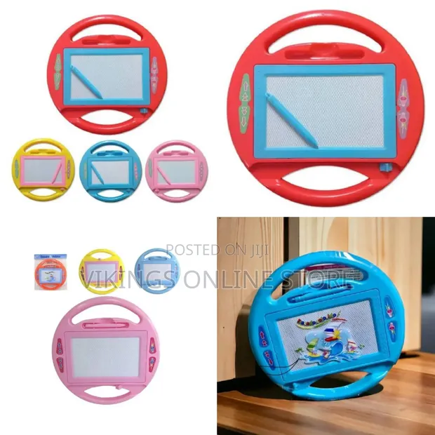 Round Magnetic Drawing Board for Kids - 1