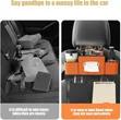 Multi-Functional Car Seat Back Storage Rack with Cup Holders (Black) - 4