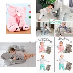 Fibre Filled Elephant Baby Pillow with Ball Soft Toy