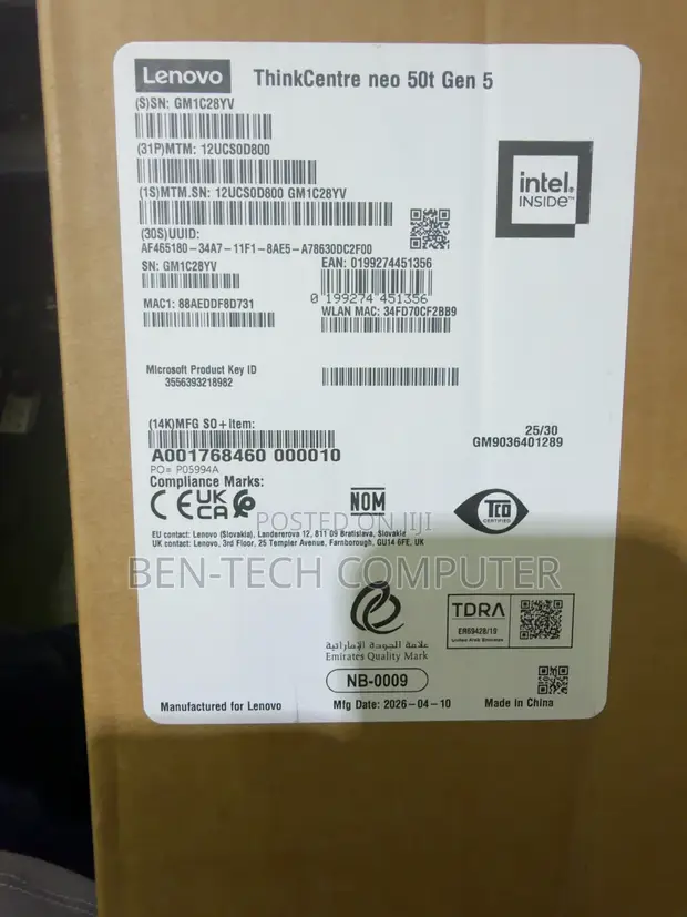 New Lenovo ThinkCentre Neo 50T Desktop Computer - 1