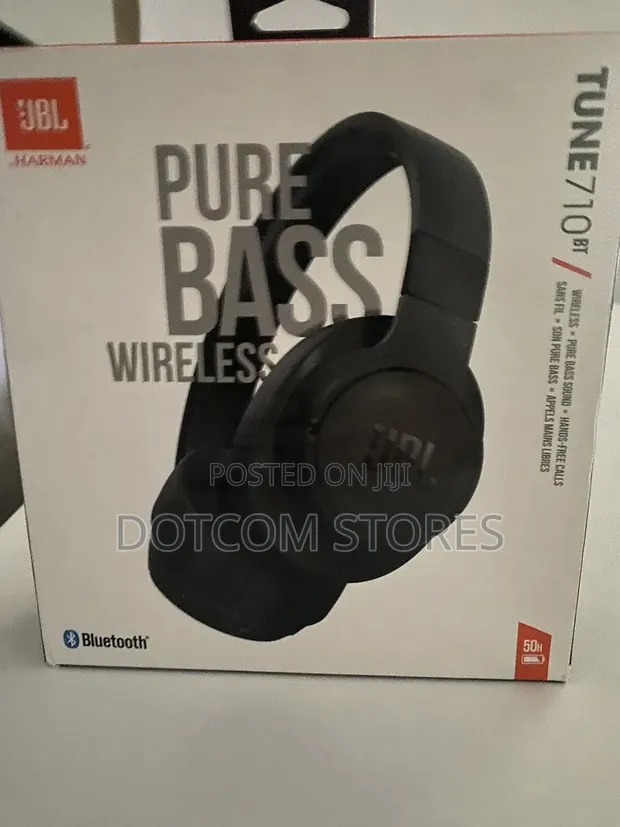 JBL Tune 710BT Wireless Over-Ear Headphones - Black - 1