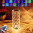 Rechargeable Crystal Rose Diamond LED Table Lamp - 2