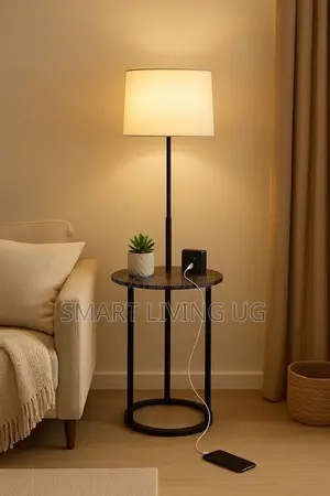 Floor Lamp with Integrated Table