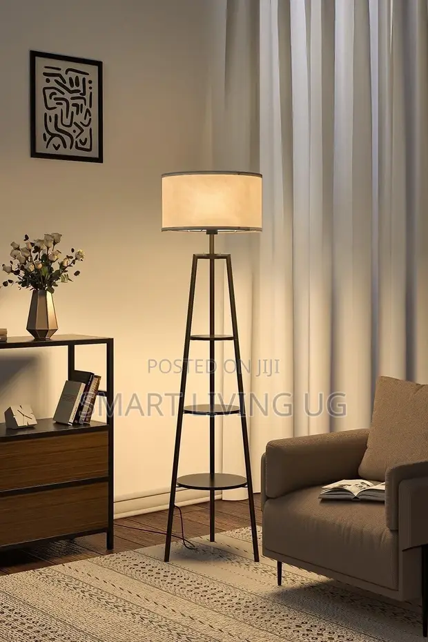 Floor Lamp with Shelves - 1