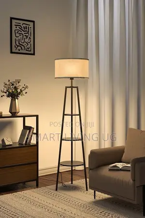 Floor Lamp with Shelves