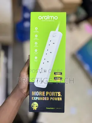 Oraimo Power Hub 2 Extension - 4 AC Outlets, 3 USB Ports