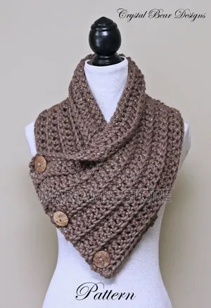 Chunky Crochet Cowls with Prominent Buttons