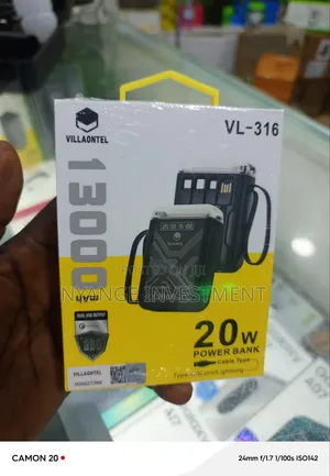 Villaontel VL-316 Power Bank 13000mAh, 20W Fast Charge