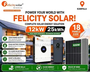 Felicity 25kWh 12kVA 48V Complete Hybrid Solar System