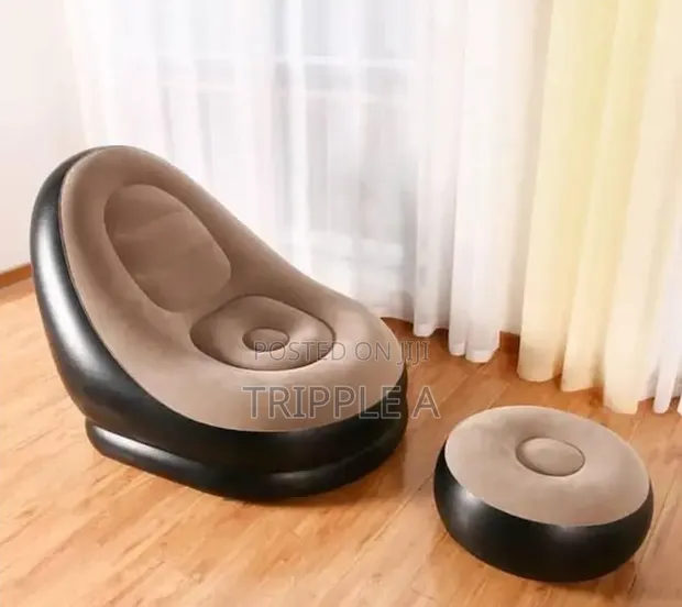 Brand New Inflatable Air Sofa - Brown (Single Size) with Pump - 1