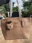 Ladies Large Capacity Handbag - Beige - 2