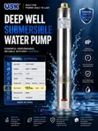 USK 2HP Deep Well Submersible Water Pump - 151M High Head - 1