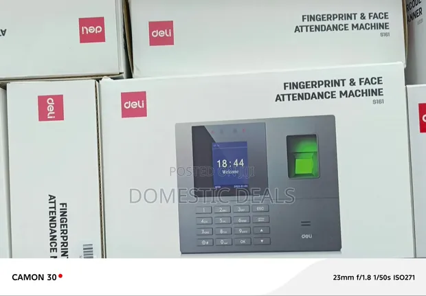 Deli ES161 Fingerprint & Face Attendance Machine - 1
