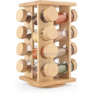 Salter Rotating Bamboo Spice Rack (16 or 20 Jars)