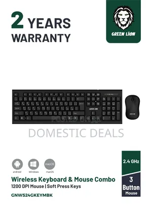 Green Lion Wireless Duo Keyboard and Mouse Combo
