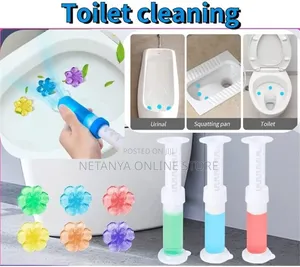 3pcs Toilet Cleaning Stamp Flowers & Freshener