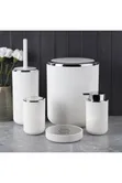 Perotti Lisbone Grey Bathroom Trash Bin Set with Swing Lid - 2