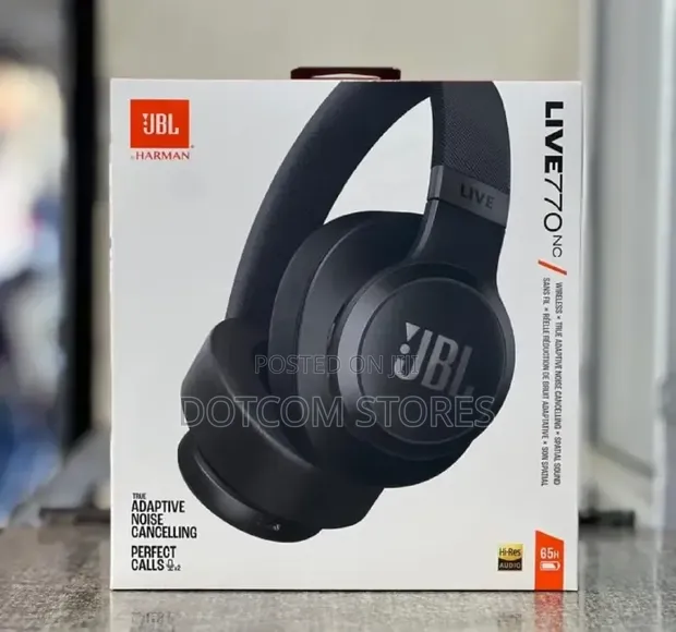 JBL Live 770NC Wireless Over-Ear Headphones - Black - 1