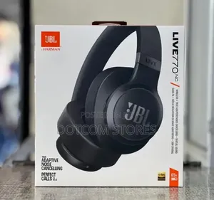 JBL Live 770NC Wireless Over-Ear Headphones - Black