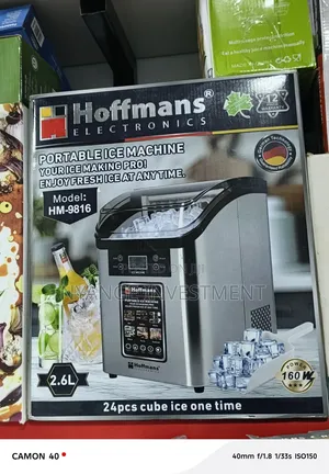Hoffmans HM-9816 Portable Ice Machine - 2.6L, 160W