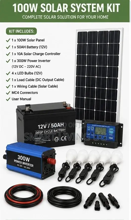 100W Solar System Kit - Brand New - 1