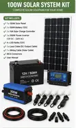 100W Solar System Kit - Brand New - 1